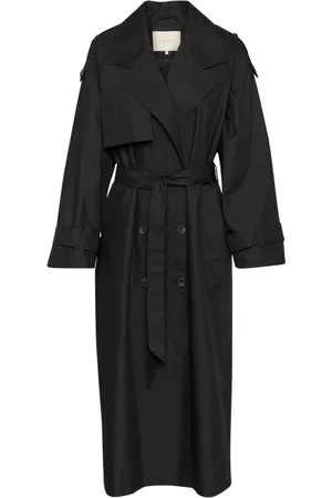 Kaffe Femme, Manteaux, Noir, Taille: 40 FR Trenchcoat Classique Veste Noir Profond