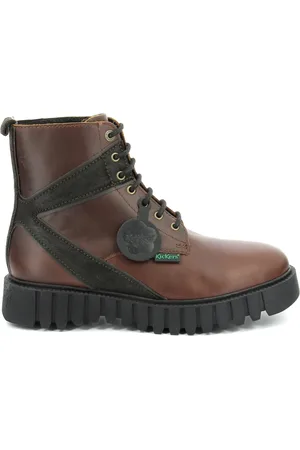 Kickers Homme, Chaussures, Brun, Taille: 44 EU Bottes en Cuir Fabuleuses