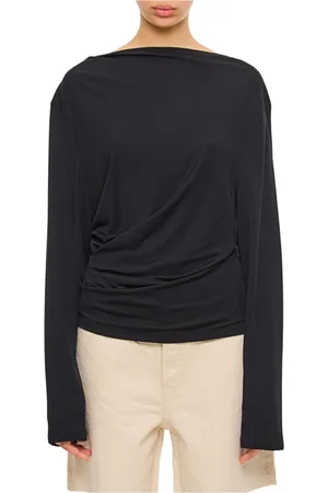 Jacquemus Femme, Tops, Noir, Taille: 38 FR Haut Court Élégant avec Détail Croisé