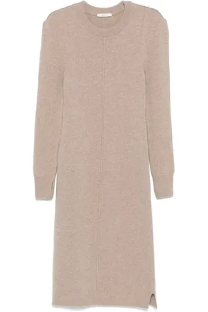 LEMAIRE Femme, Robes, Brun, Taille: 38 FR Robe Midi Latte Coffee