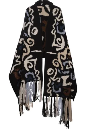 ERMANNO SCERVINO Femme, Vestes, Multicolore, Taille: ONE Size Écharpe Tricotée Multicolore avec Franges