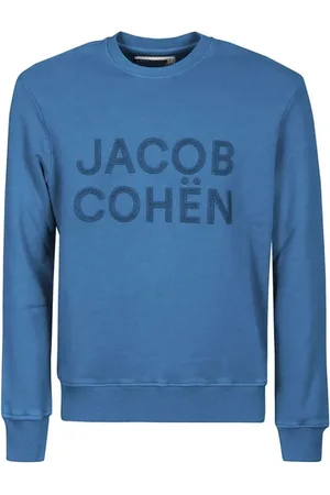 Jacob Cohen Homme, Sweatshirts et sweats à capuche, Bleu, Taille: L Pull Luxe Homme Coton Bleu Clair