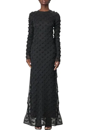 Sportmax Femme, Robes, Noir, Taille: 42 FR Robe Midi Élégante Plissée