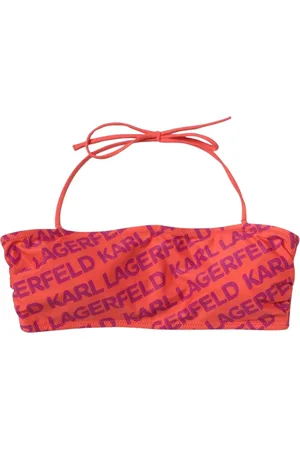 Karl Lagerfeld Femme, Maillots de bain, , Taille: 40 FR Haut de bikini à dos nu avec logo imprimé Maillot de bain