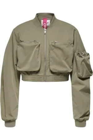 ONLY Femme, Vestes, Vert, Taille: 36 FR Bomber Vert pour Style Urbain