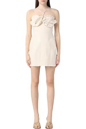 Jacquemus Femme, Robes, Blanc, Taille: 30 FR Robe Mini à Buste à Volants Blanc