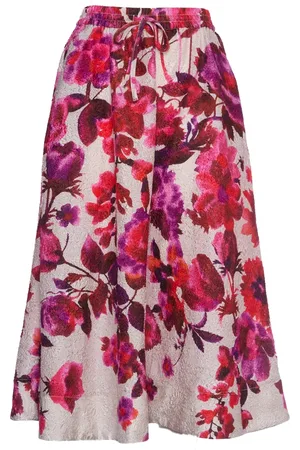 Essentiel Antwerp Femme, Jupes, Multicolore, Taille: 36 FR Jupe Midi Blanche à Taille Évasée