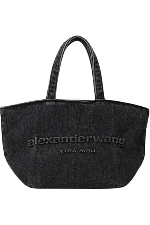 Alexander Wang Femme, Sacs, Gris, Taille: ONE Size Sac en denim gris avec logo en relief