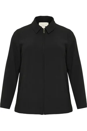 Kaffe Femme, Vestes, Noir, Taille: 52 FR Veste Élégante Noire Profonde