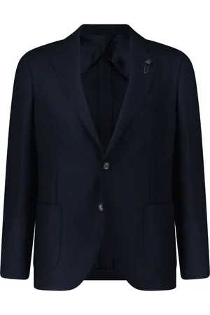 LARDINI Homme, Vestes, Bleu, Taille: 2XL Blazer en laine à texture