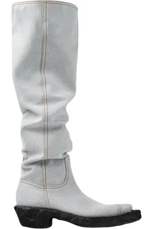 Camper Femme, Chaussures, Bleu, Taille: 40 EU Bottes de Cowboy en Denim Bleu Slouchy