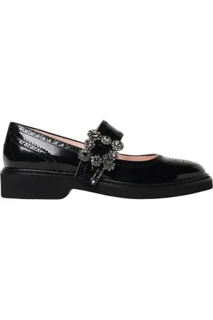 Roger Vivier Femme, Chaussures, Noir, Taille: 38 EU Boucle en cristal Mary Jane Pompe