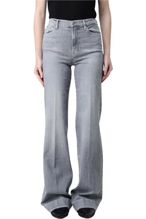 7 for all Mankind Femme, Jeans, Gris, Taille: W31 Jeans Gris Élégants Taille Haute