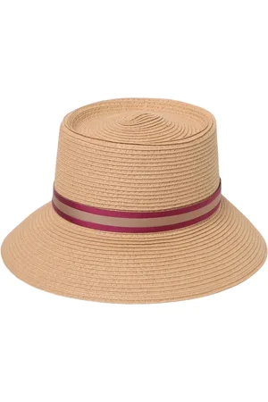 Borsalino Femme, Accessoires, , Taille: ONE Size Chapeau de soleil cyclamen avec ruban
