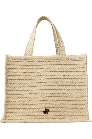 Patou Femme, Sacs, , Taille: ONE Size Sac Fourre-Tout en Paille Noire