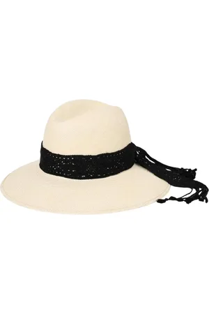 Borsalino Femme, Accessoires, , Taille: S Élégant Chapeau Noir avec Bande Crochet
