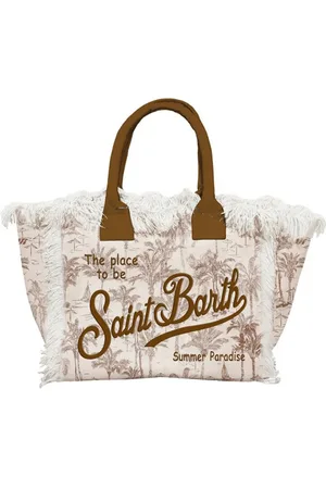 MC2 SAINT BARTH Femme, Sacs, Brun, Taille: ONE Size Petit Sac de Plage en Toile