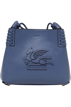 Etro Femme, Sacs, Bleu, Taille: ONE Size Sac Bandoulière Mini en Cuir Bleu
