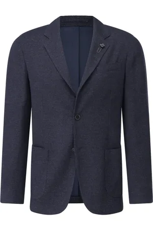 LARDINI Homme, Vestes, Bleu, Taille: XL Veste Slim-Fit en Tweed