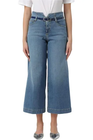 Liu Jo Femme, Jeans, Bleu, Taille: W25 Jean Large Court Multicolore avec Ceinture