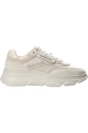 Copenhagen Shoes Homme, Chaussures, Blanc, Taille: 37 EU Baskets Mélange Matière Crème Look Sportif