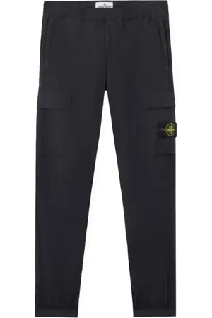 Stone Island Homme, Pantalons, Bleu, Taille: W34 Cargo Pantalon en Coton Stretch Bleu