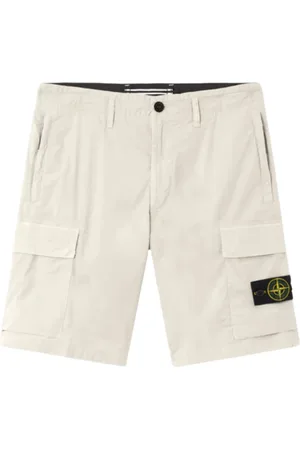 Stone Island Homme, Shorts, Blanc, Taille: W31 Bermuda en Coton Stretch Paracadute