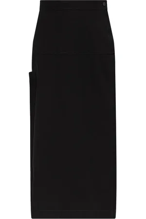 LEMAIRE Femme, Jupes, Noir, Taille: 42 FR Jupe à Fente
