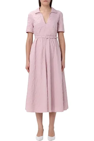 add Femme, Robes, Rose, Taille: 36 FR Beurre Robe Midi Texturée avec Ceinture