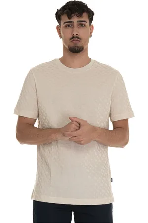HUGO BOSS Homme, Tops, , Taille: L T-shirt avec logo, manches courtes et col rond