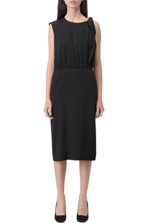 Sportmax Femme, Robes, Noir, Taille: 42 FR Robe Midi Noire Élégante
