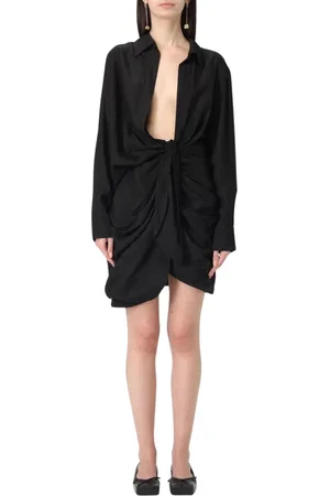 Jacquemus Femme, Robes, Noir, Taille: 34 FR Robe Chemise Noire Mini