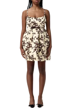 Elisabetta Franchi Femme, Robes, Jaune, Taille: 42 FR Robe Jaune A-Line Florale