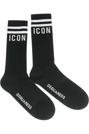 Dsquared2 Homme, Sous-vêtements, Noir, Taille: ONE Size Chaussettes Élégantes