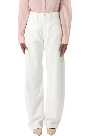 Pinko Femme, Jeans, Blanc, Taille: W30 Jeans Wide Leg Blancs pour Femmes