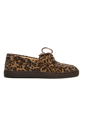 Copenhagen Shoes Femme, Chaussures, Multicolore, Taille: 36 EU Chaussure bateau en daim imprimé léopard