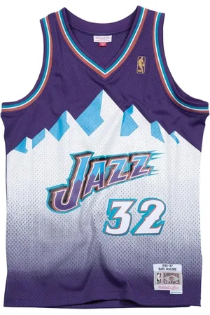 Mitchell & Ness Homme, Sport, Multicolore, Taille: M Maillot Utah Jazz Karl Malone Violet
