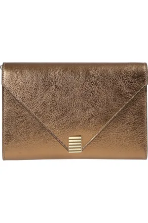 Lanvin Femme, Sacs, Brun, Taille: ONE Size Sac à main en cuir métallisé Concerto Arpège