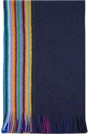 Paul Smith Femme, Accessoires, Multicolore, Taille: ONE Size Écharpe Rayée Réversible en Laine