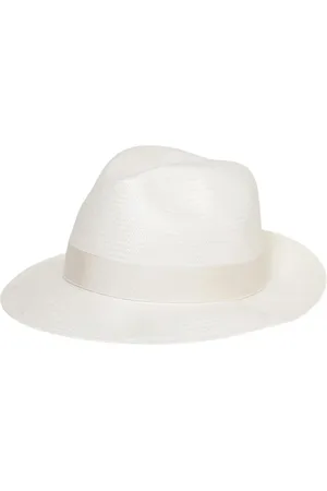 Borsalino Femme, Accessoires, Blanc, Taille: M Chapeau Fedora Jaune pour Femmes