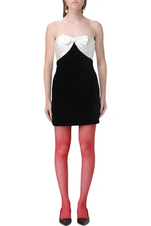 Alessandra Rich Femme, Robes, Noir, Taille: 36 FR Élégante mini-robe en velours avec