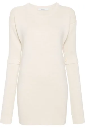 LEMAIRE Femme, Robes, , Taille: 40 FR Robe Crème à Manches Transformables
