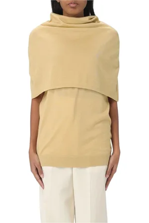 Fabiana Filippi Femme, Pulls, Jaune, Taille: 36 FR Pull en Tricot Métallique Doré