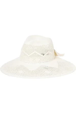 Borsalino Femme, Accessoires, Blanc, Taille: S Chapeau de soleil en paille blanche