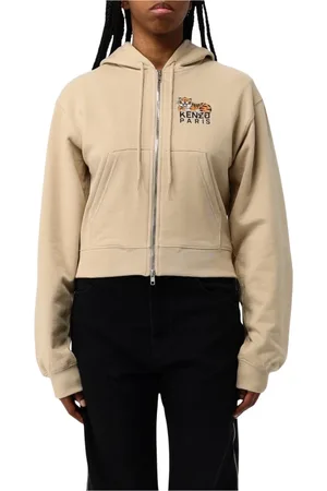 Kenzo Femme, Sweatshirts et sweats à capuche, , Taille: 38 FR Sweat à Capuche ZipUp Broderie Tigre