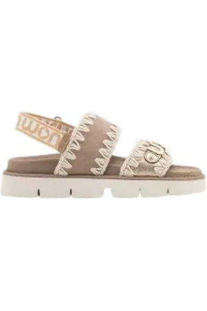 Mou Femme, Chaussures, , Taille: 36 EU Sandale en cuir fait main avec couture au crochet