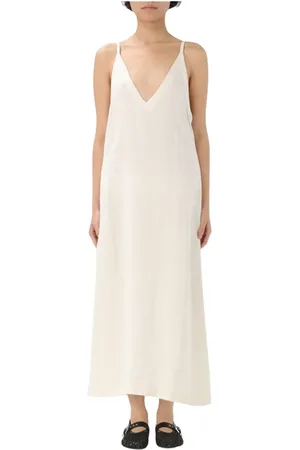BARENA Femme, Robes, Blanc, Taille: 38 FR Robe Midi Blanche Élégante Femme
