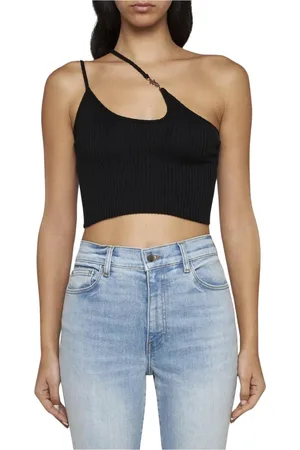AMIRI Femme, Tops, Noir, Taille: 42 FR Haut Court en Tricot Noir