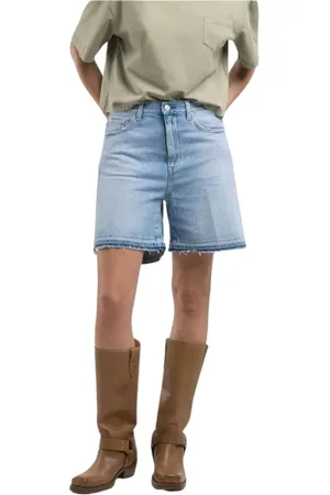 Replay Femme, Shorts, Bleu, Taille: W28 Shorts en Denim Confortables pour Femme