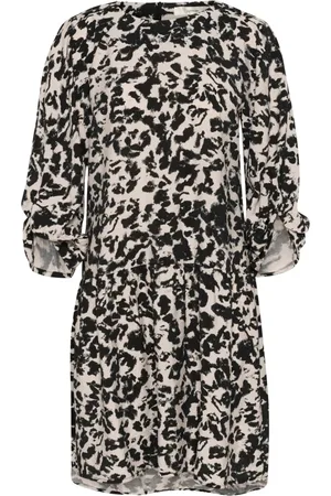 INWEAR Femme, Robes, Multicolore, Taille: 36 FR Robe Courte Artistic Shadow Black